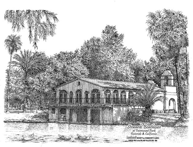 2016 Landmark Society Print - Stewards Boathouse at Fairmount Park